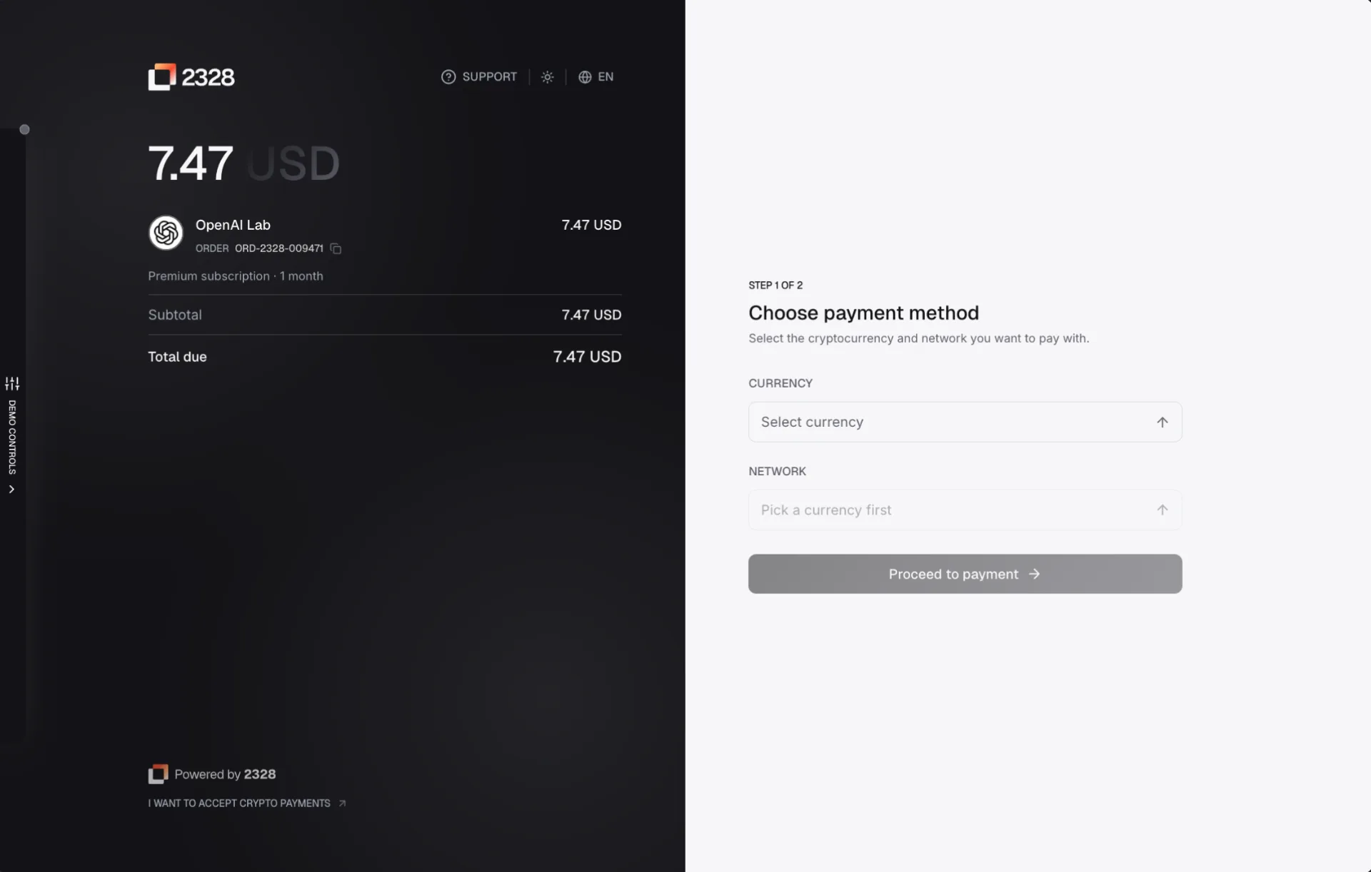 Whitelabel checkout — OpenAI Lab